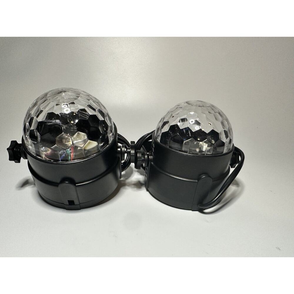 2 Disco Balls STROBE PARTY LIGHT- SOUND ACTIVATED WITH REMOTE CONTROL